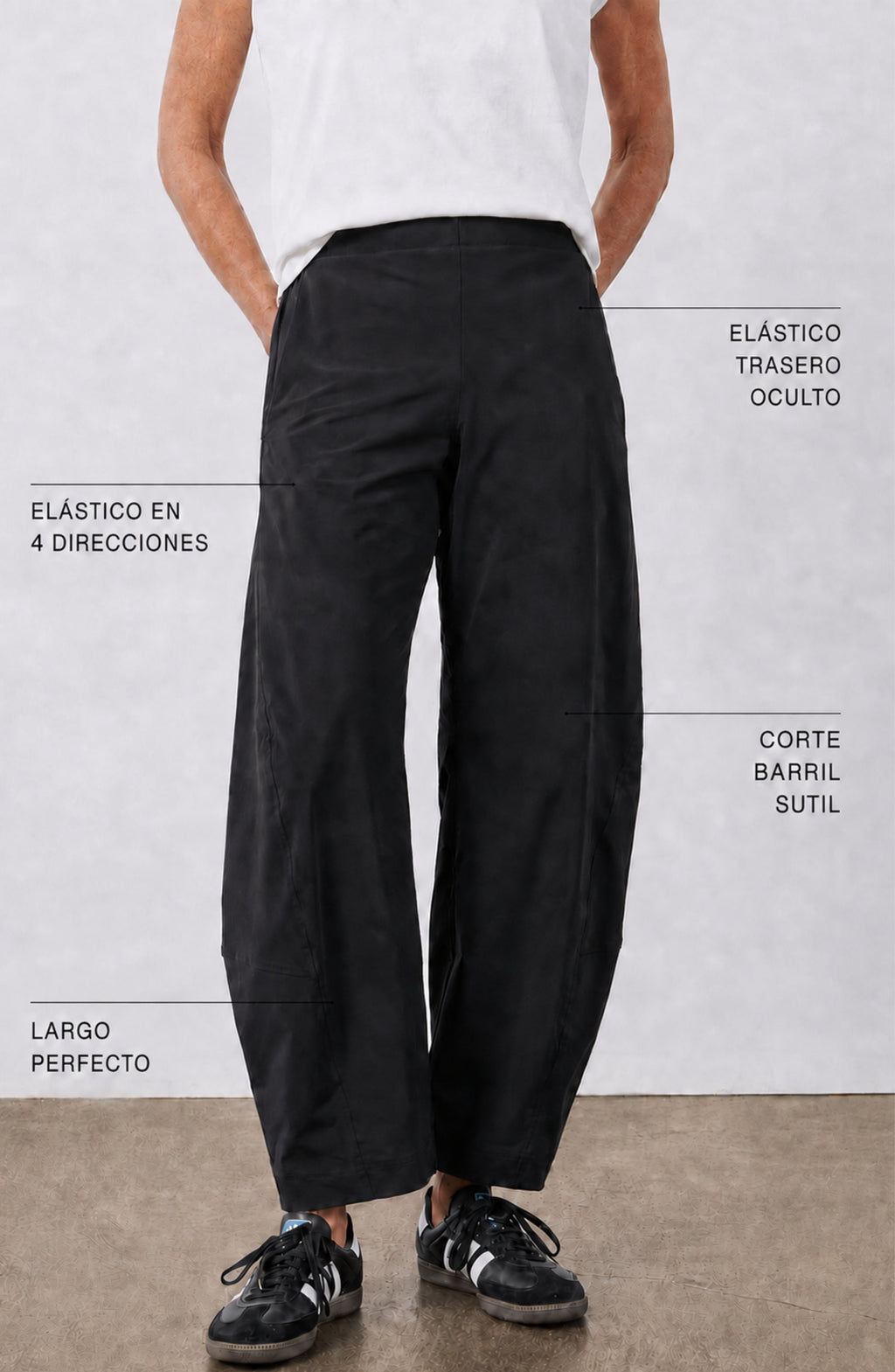 Pantalón Bruna — Barrel fit de cintura alta