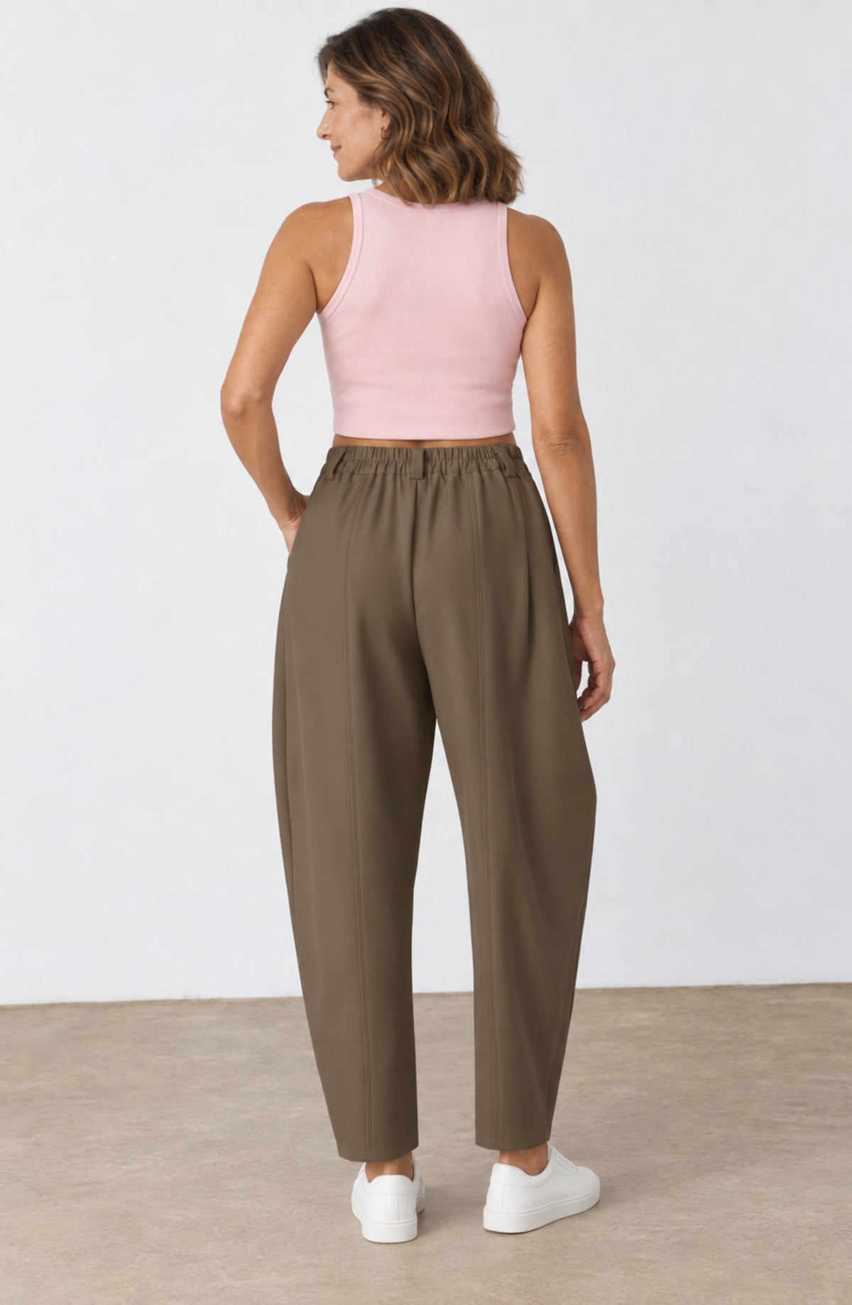 Amelia™ – Pantalón Barrel de Cintura Alta