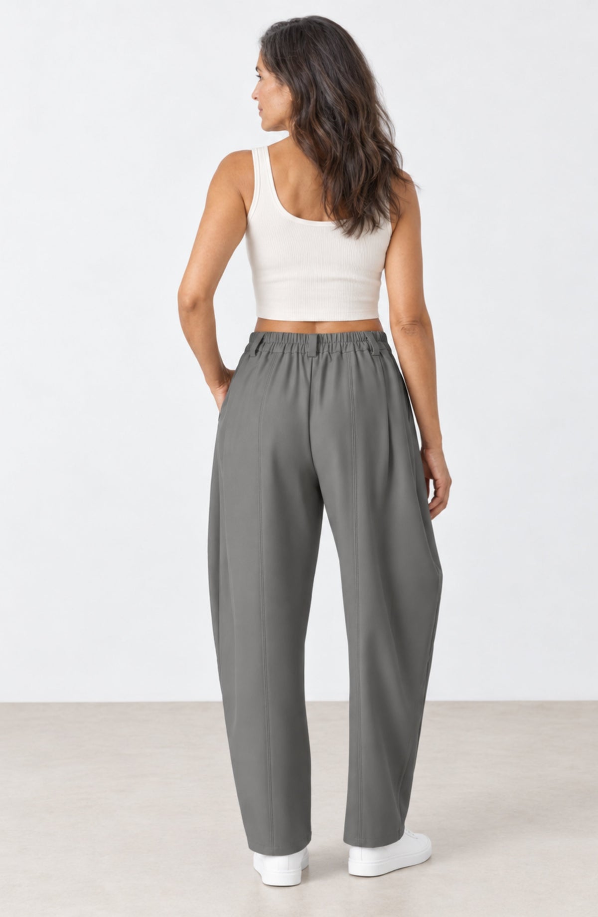 Amelia™ – Pantalón Barrel de Cintura Alta