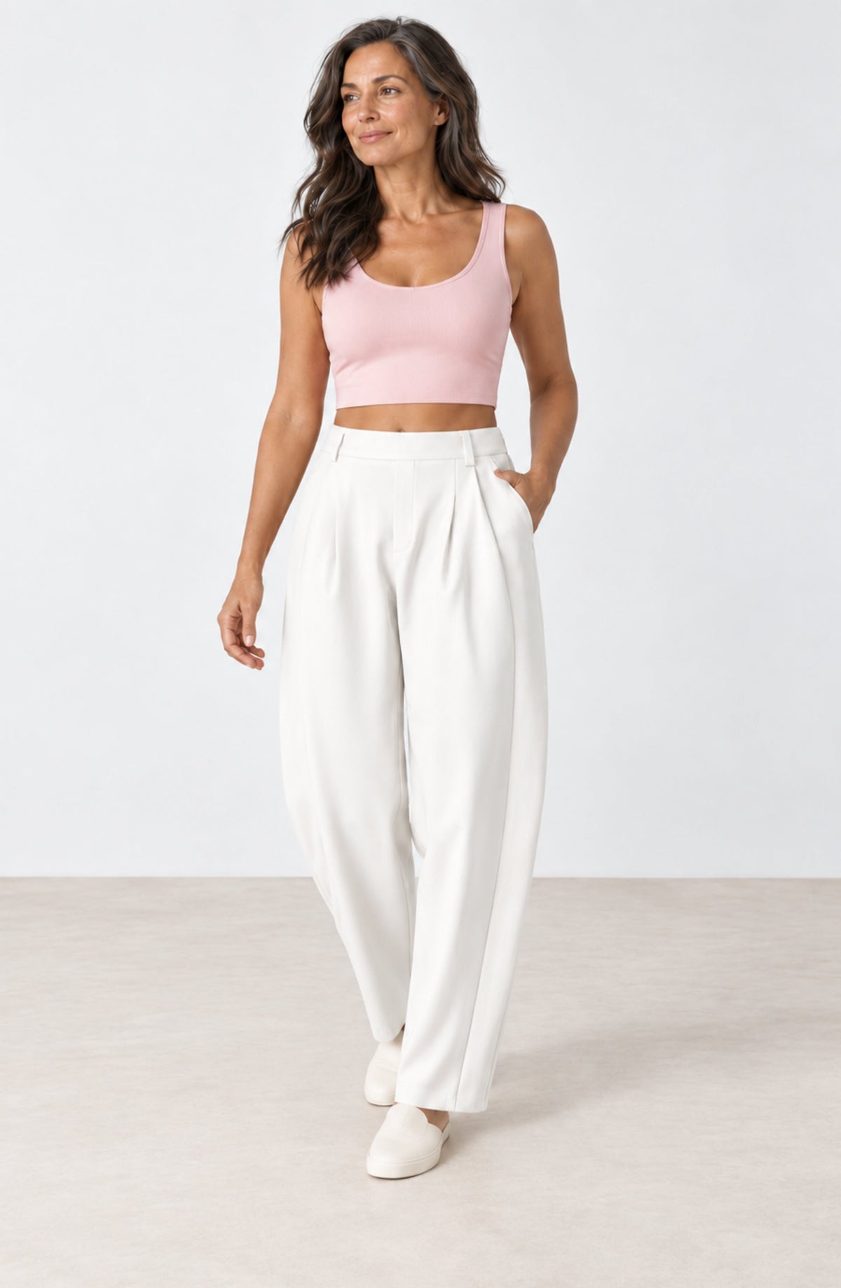 Amelia™ – Pantalón Barrel de Cintura Alta