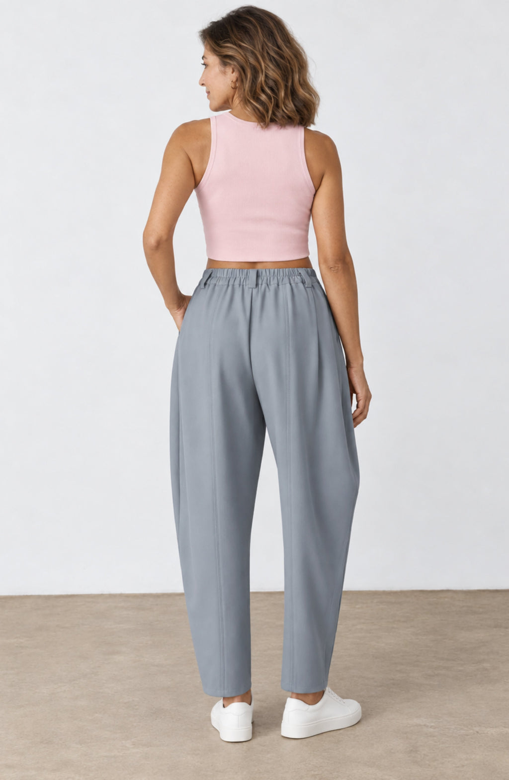Amelia™ – Pantalón Barrel de Cintura Alta