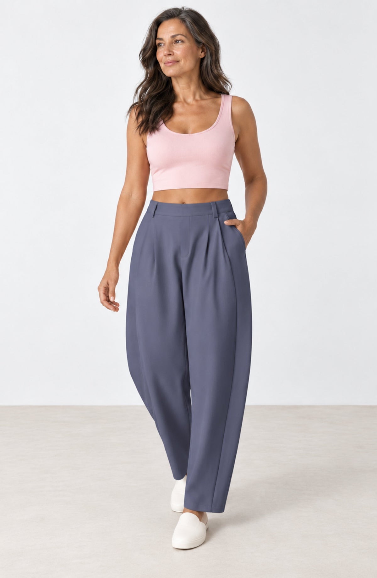 Amelia™ – Pantalón Barrel de Cintura Alta