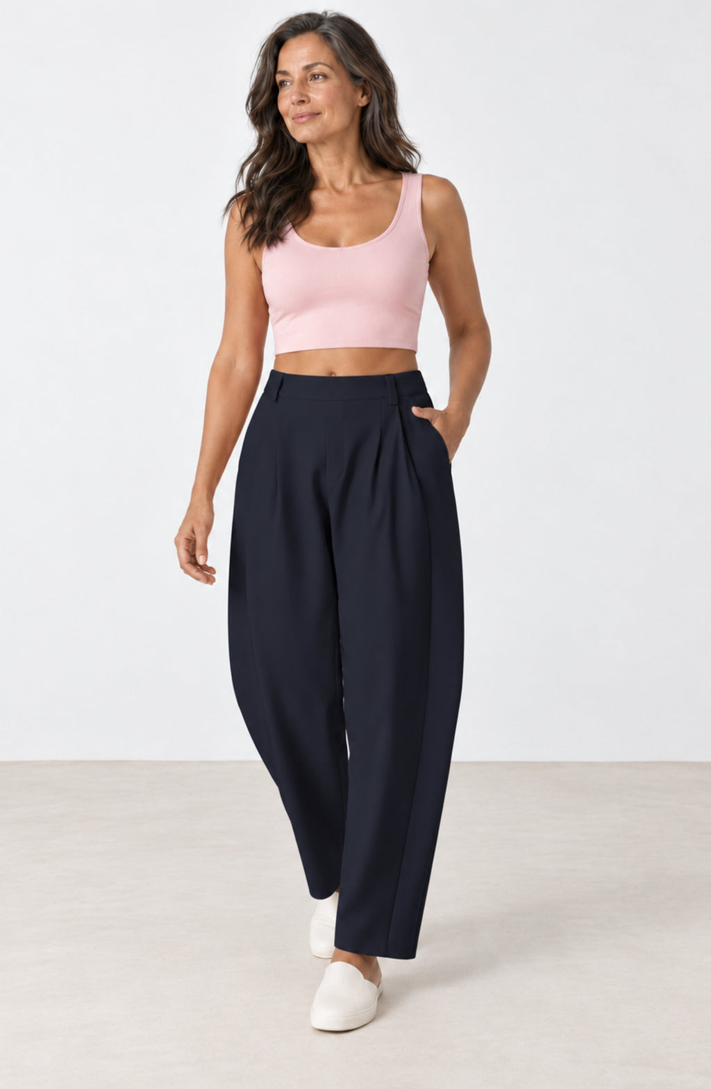 Amelia™ – Pantalón Barrel de Cintura Alta