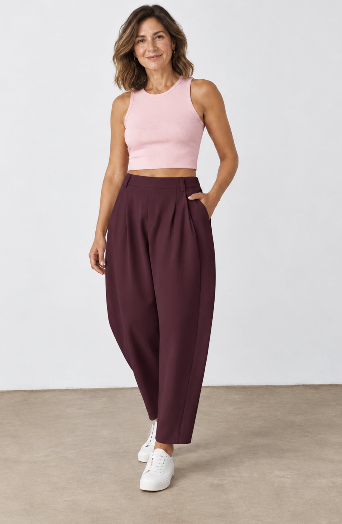 Amelia™ – Pantalón Barrel de Cintura Alta