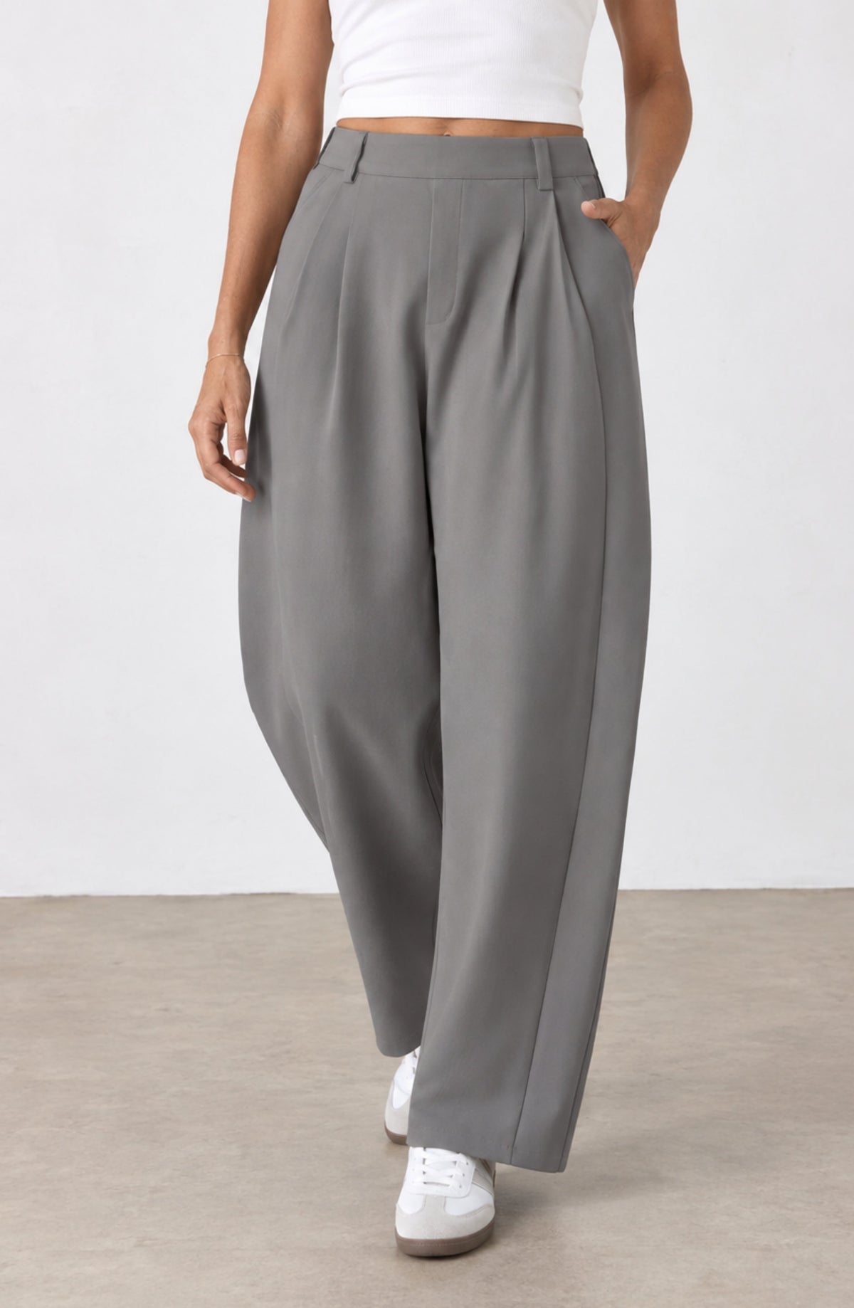 Amelia™ – Pantalón Barrel de Cintura Alta