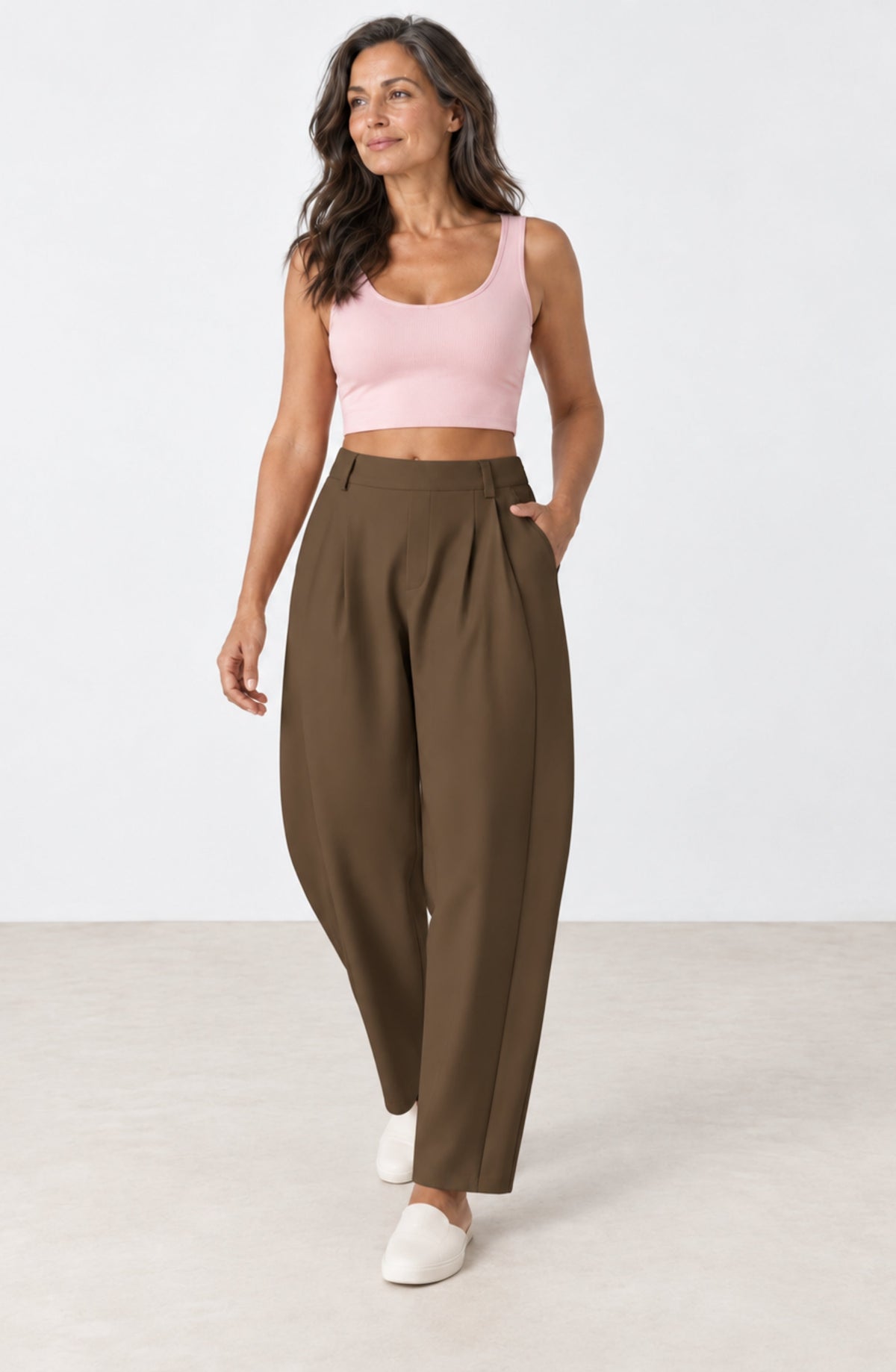 Amelia™ – Pantalón Barrel de Cintura Alta