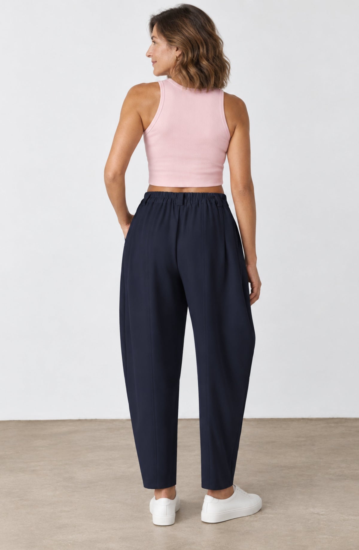 Amelia™ – Pantalón Barrel de Cintura Alta